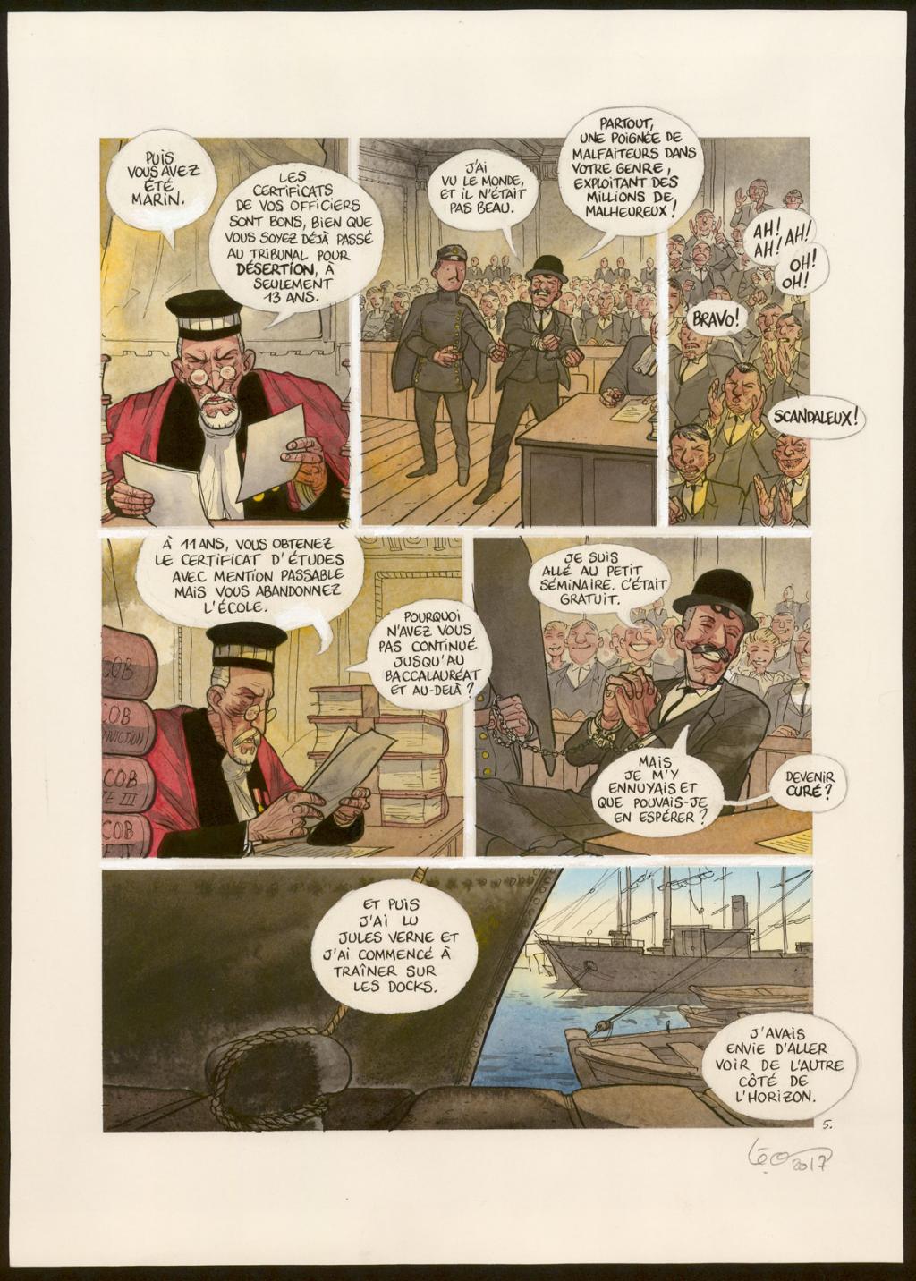 Planche originale - Leonard Chemineau - Aquarelle et encre de Chine sur papier - 3921