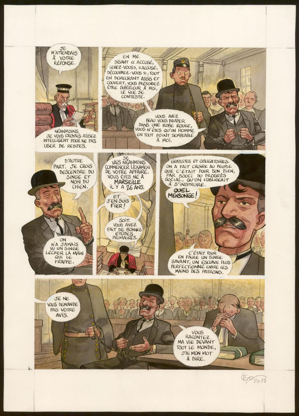 Planche originale - Leonard Chemineau - Aquarelle et encre de Chine sur papier - 3922