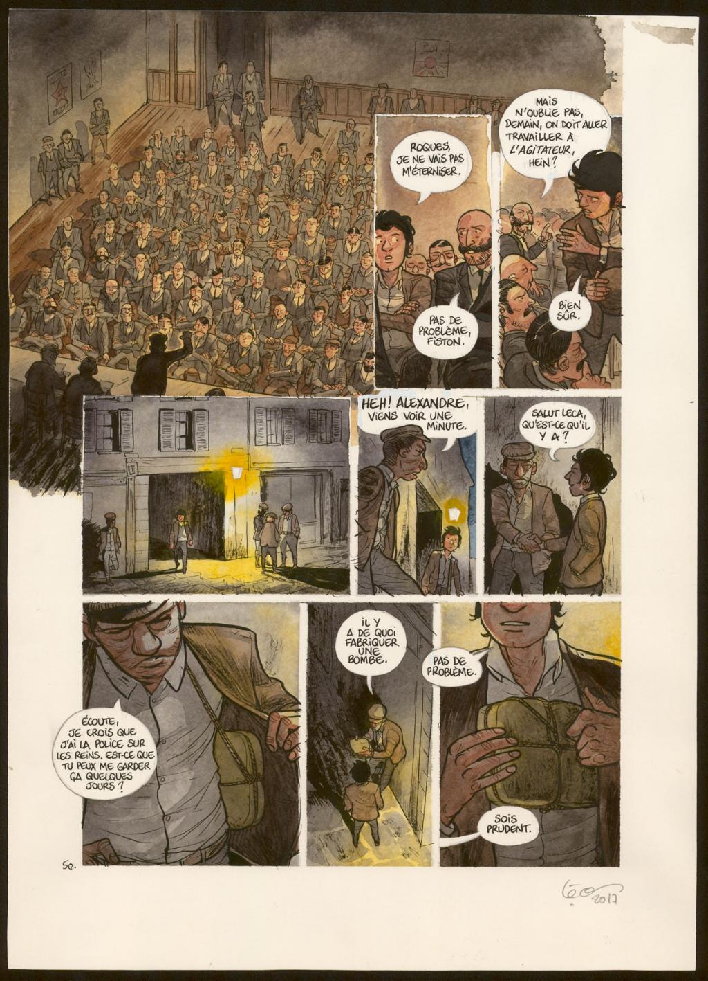 Planche originale - Leonard Chemineau - Aquarelle et encre de Chine sur papier - 3925