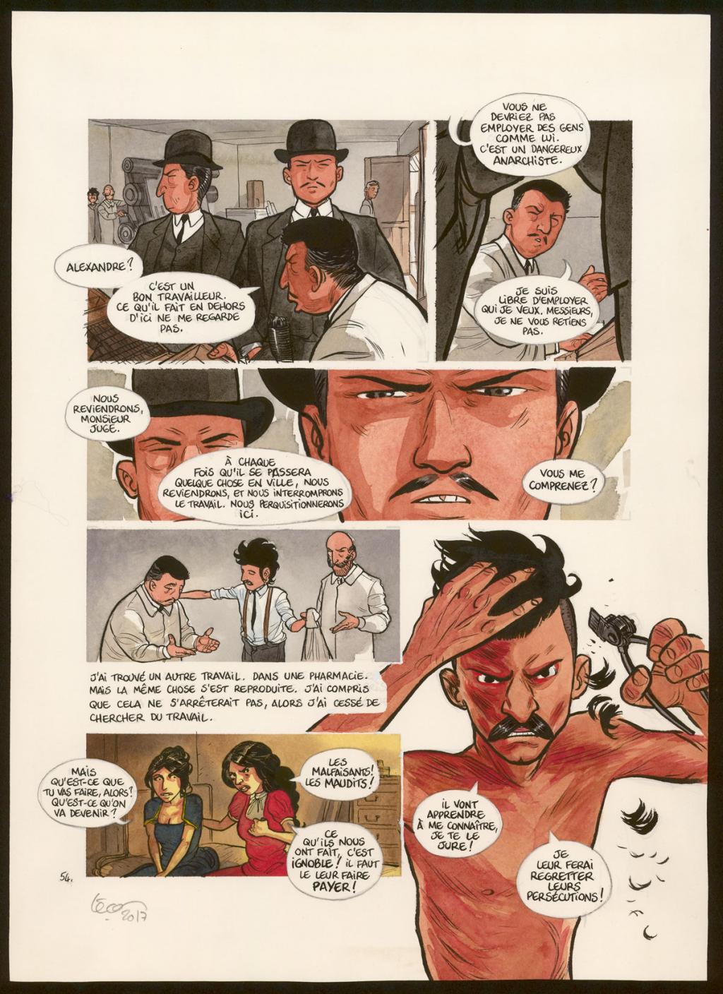 Planche originale - Leonard Chemineau - Aquarelle et encre de Chine sur papier - 3926