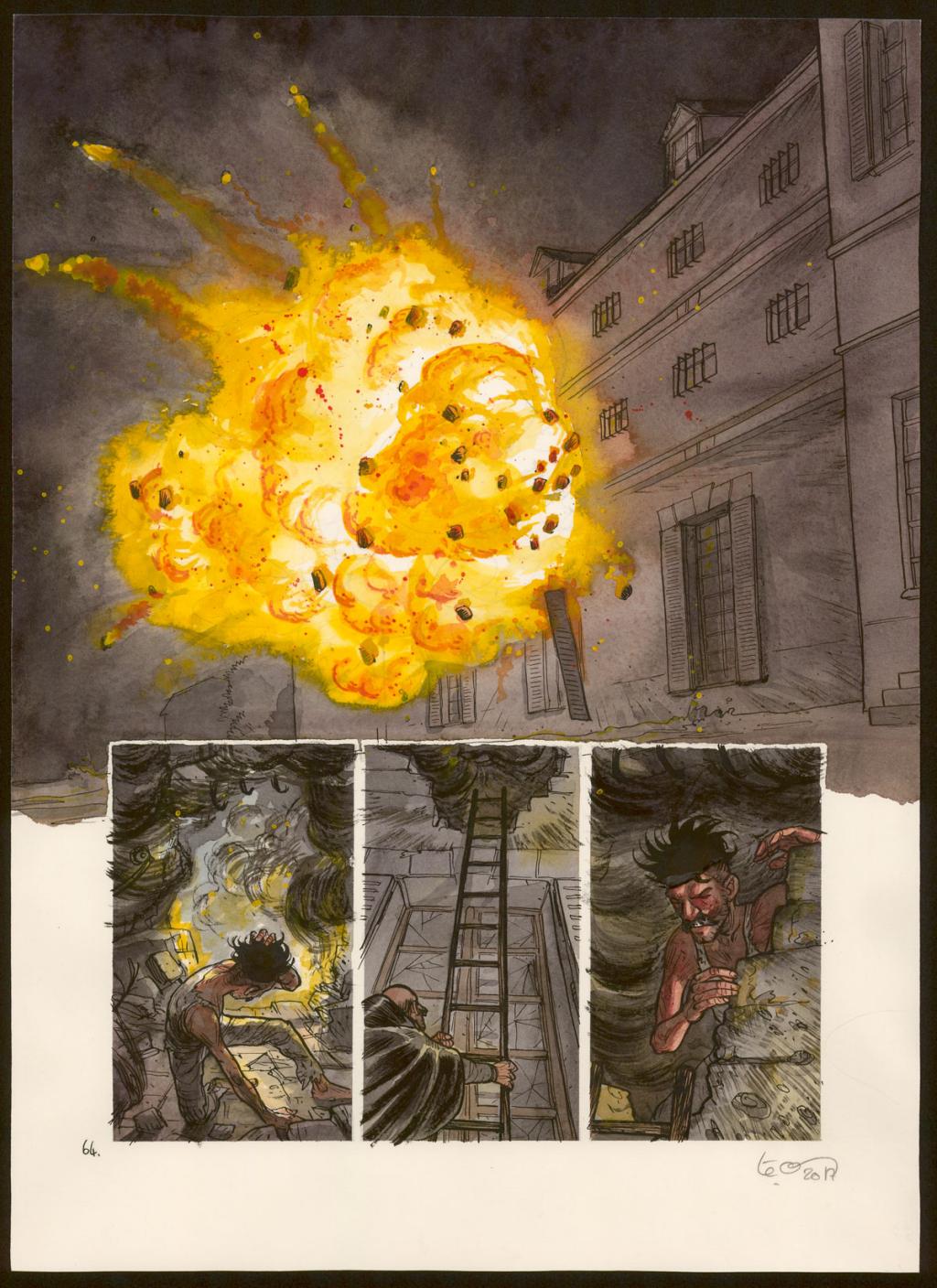 Planche originale - Leonard Chemineau - Aquarelle et encre de Chine sur papier - 3928