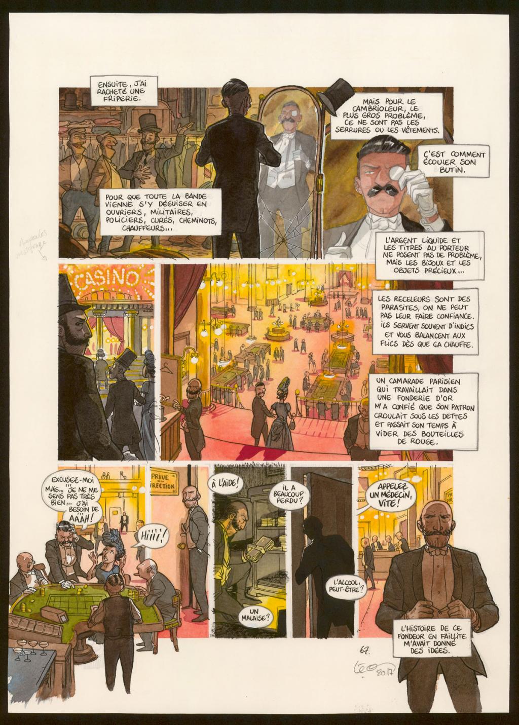 Planche originale - Leonard Chemineau - Aquarelle et encre de Chine sur papier - 3929