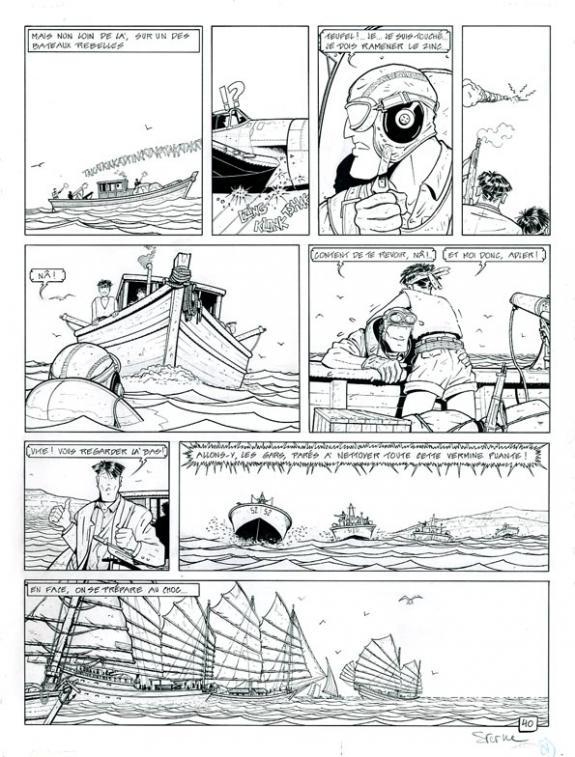 Planche originale - René Sterne - Encre de Chine sur papier - 3735