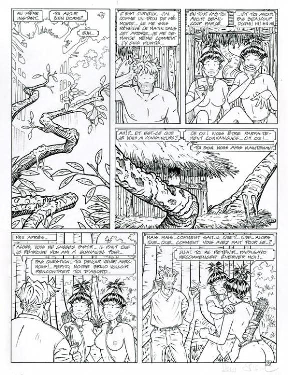 Planche originale - René Sterne - Encre de Chine sur papier - 3739