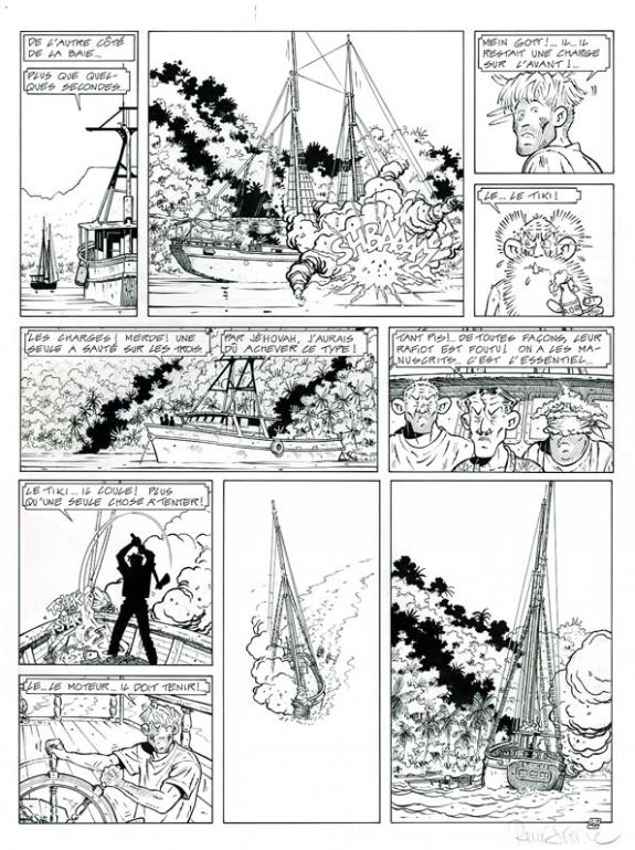 Planche originale N°42 - René Sterne - Encre de Chine sur papier - 3741