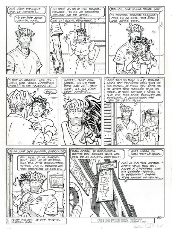 Planche originale - René Sterne - Encre de Chine sur papier - 3743