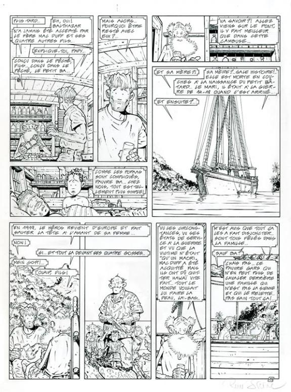 Planche originale - René Sterne - Encre de Chine sur papier - 3745