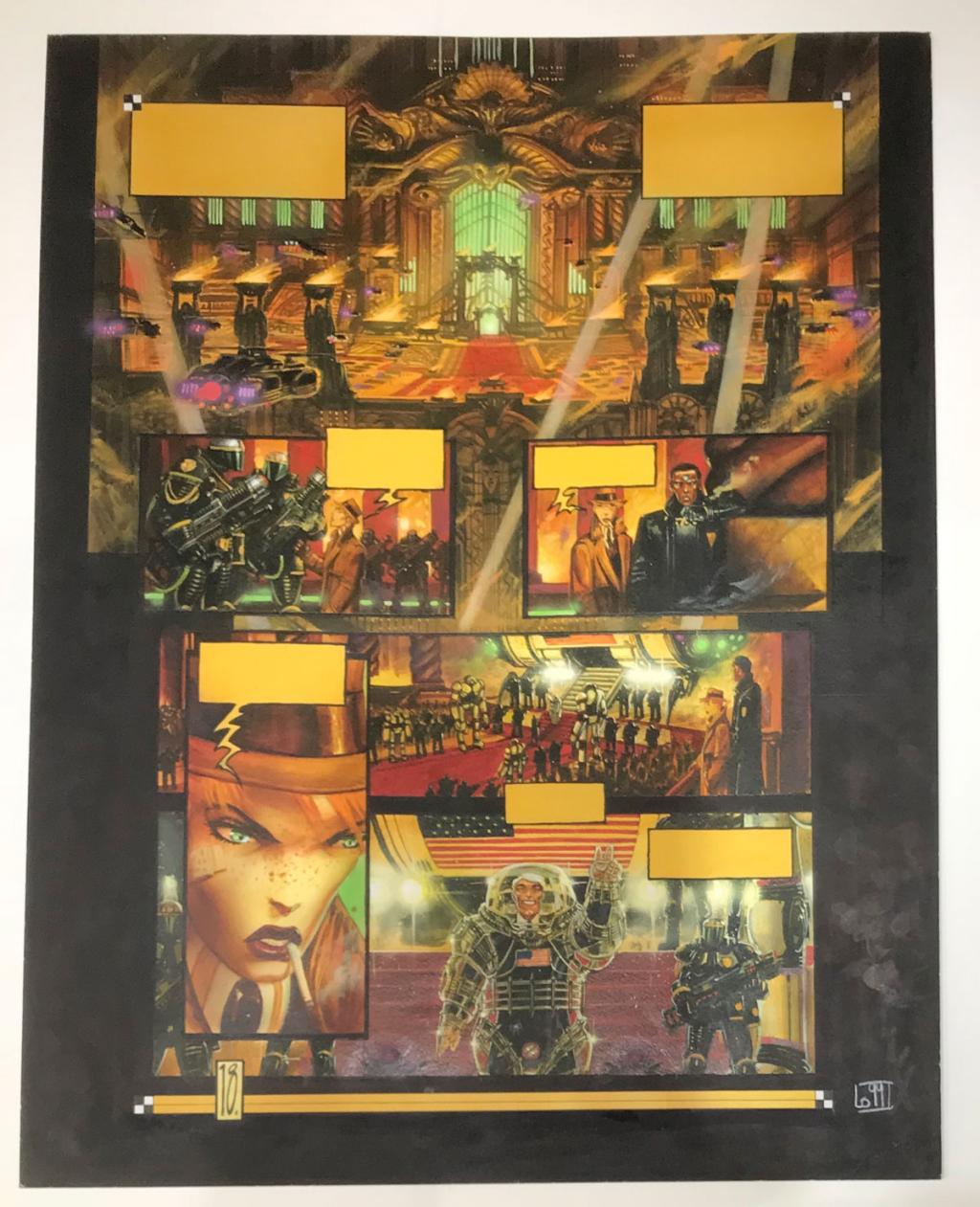 Planche originale - Olivier Ledroit - Encre de Chine et encre de couleur sur papier - 4126