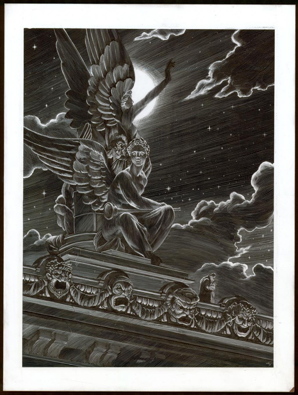 Illustration intitulée Le Fantôme de l'opéra - Nicolas Delort - Carte à gratter - 3915