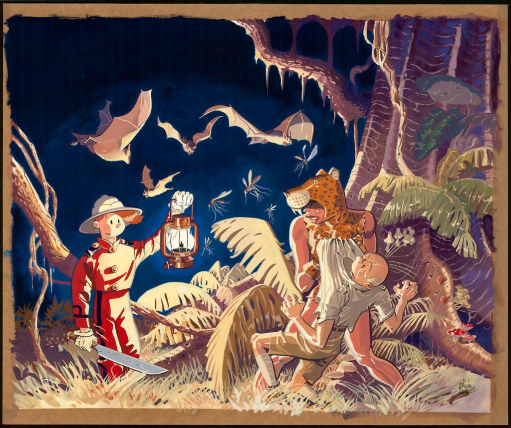 Illustration originale - Olivier Schwartz - Gouache sur papier - 6152