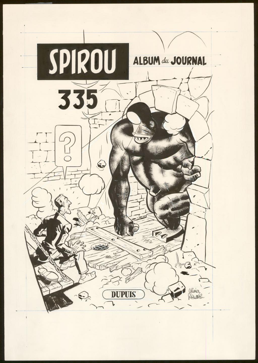 Illustration originale pour la couverture du tirage de luxe - Olivier Schwartz - Encre de Chine et crayon bleu sur papier - 6153