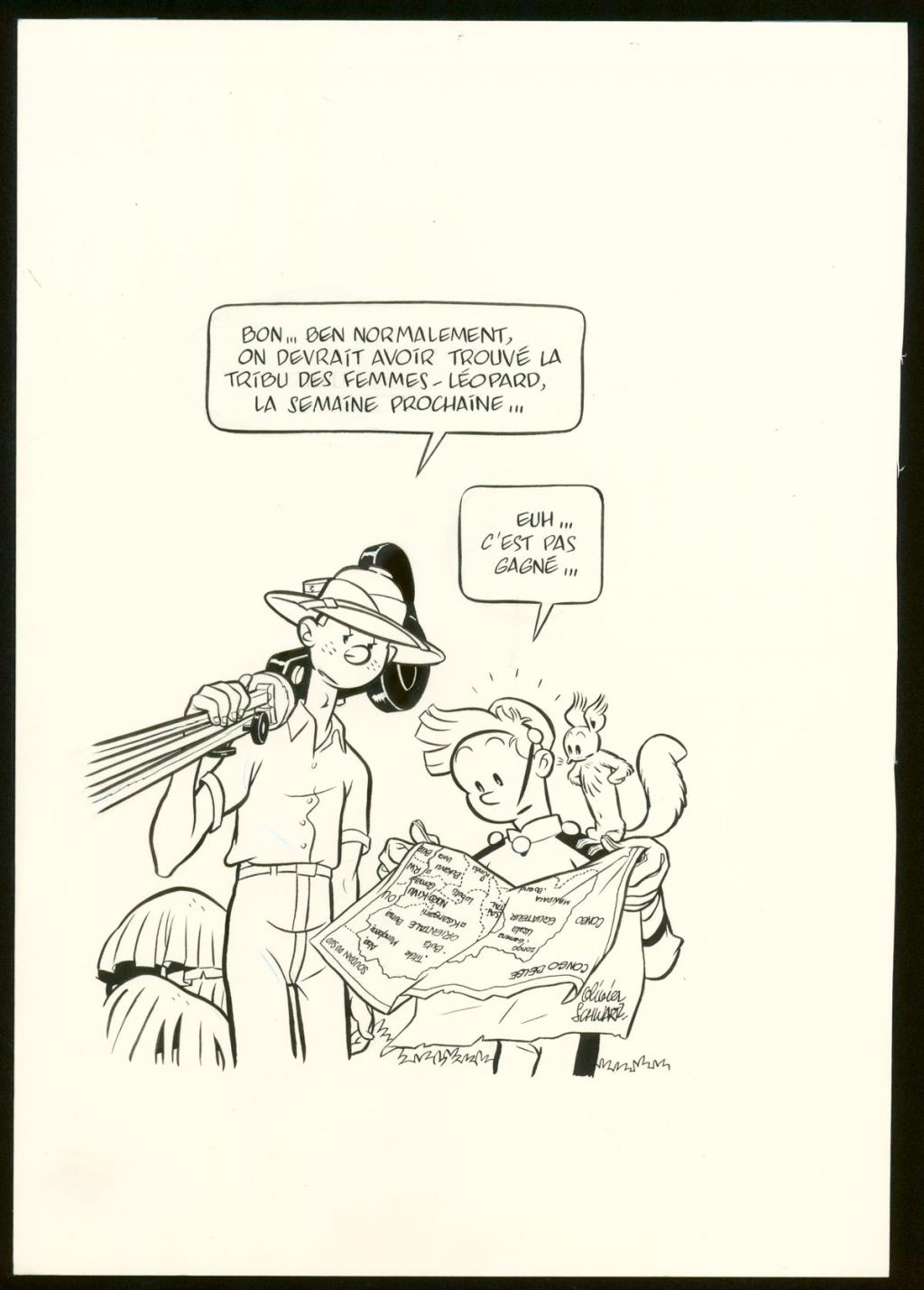 Illustration originale pour annoncer la publication de l'album - Olivier Schwartz - Encre de Chine sur papier - 6157