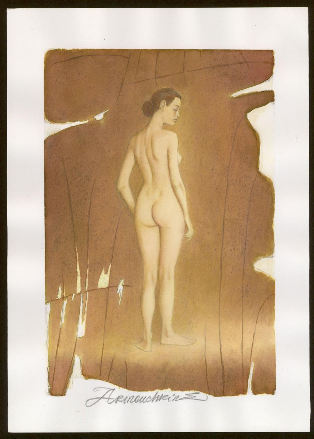 Nue - Andréï Arinouchkine - Aquarelle sur papier - 3856