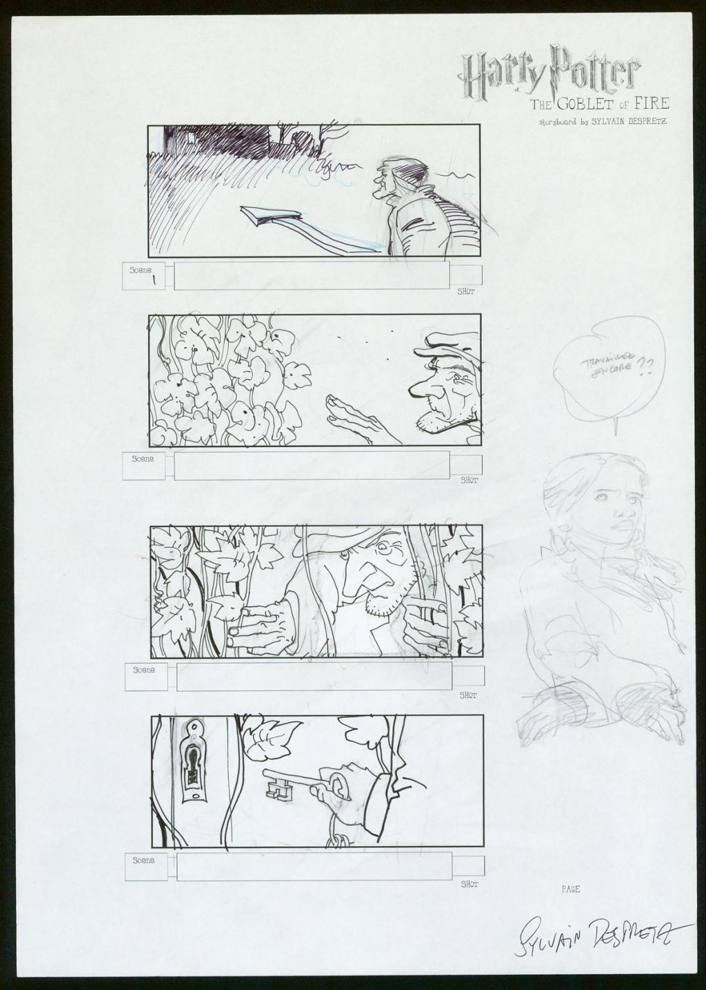 Concept art pour le film  Harry Potter " The Goblet of Fire " - Sylvain Despretz - Technique mixte sur papier - 3956