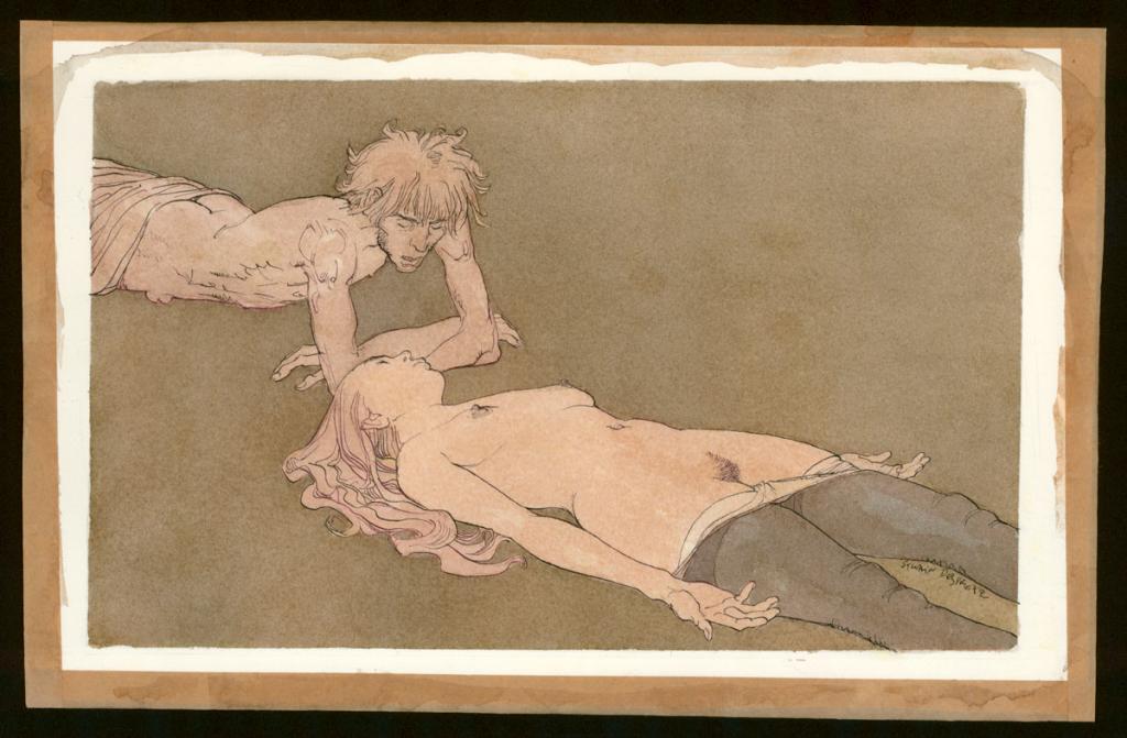 Concept d'après le thème " le parfum " - Sylvain Despretz - Technique mixte sur papier - 3959