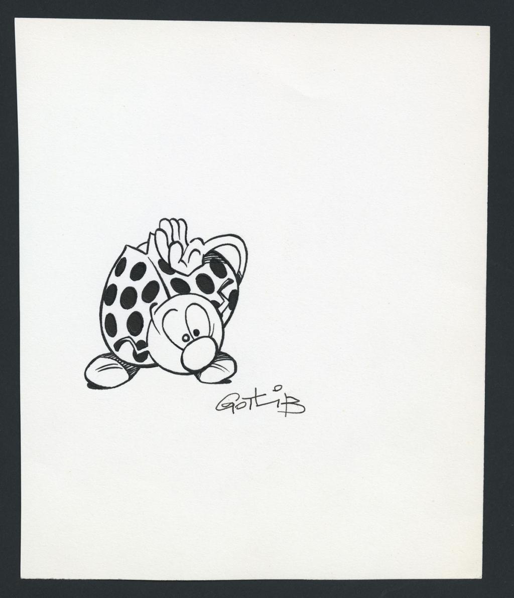 Coccinelle "Signature - Marcel Gotlib - Encre de Chine - 5788