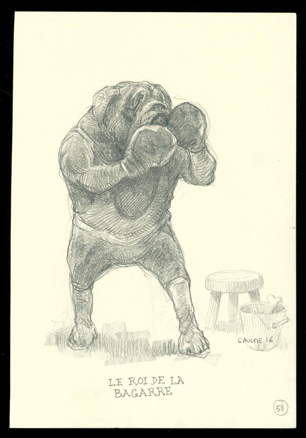 Crayonné original : Le Roi de la bagarre - Armel Gaulme - Mine de plomb sur papier - 5892