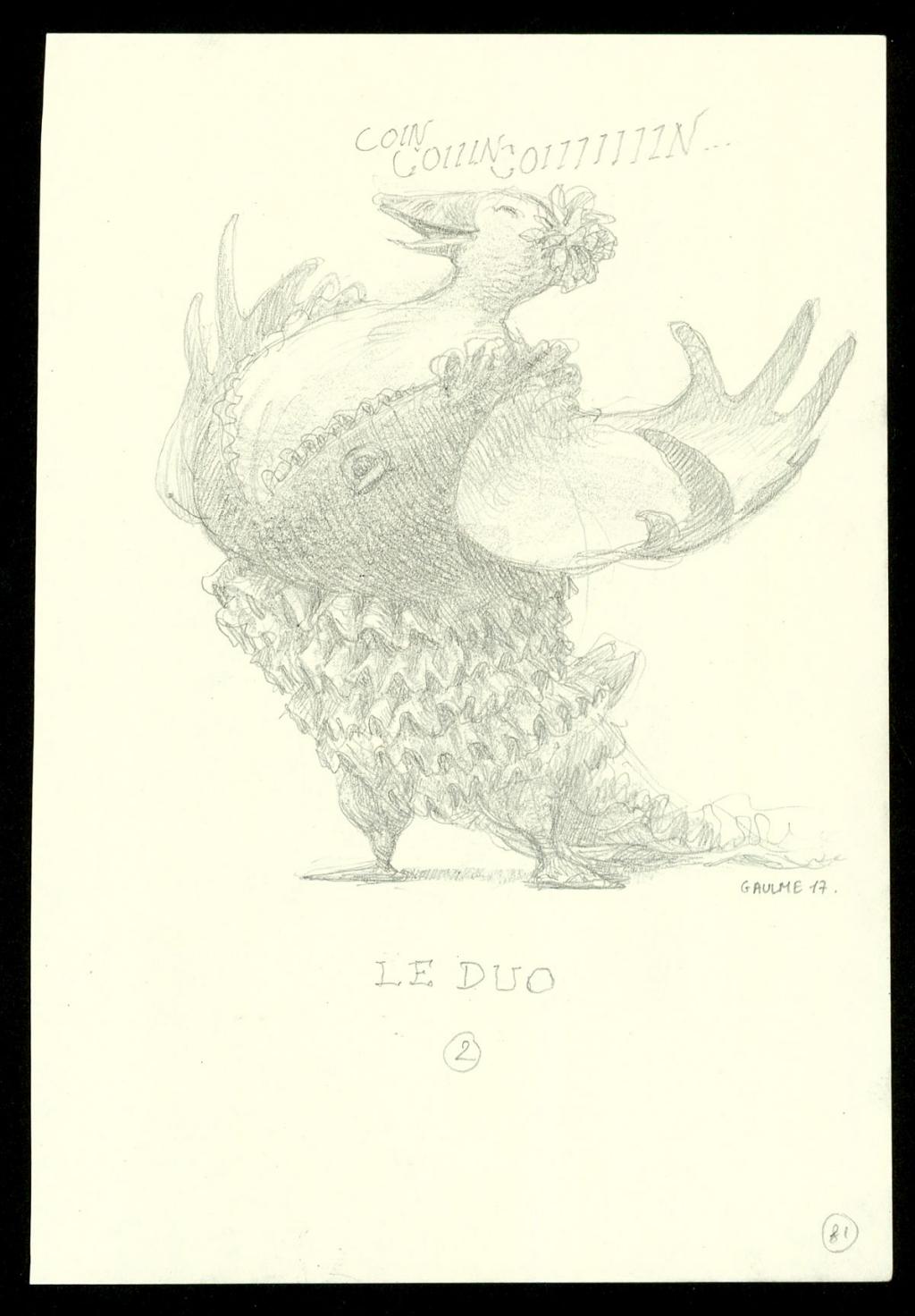 Crayonné original : le Duo - Armel Gaulme - Mine de plomb sur papier - 3938