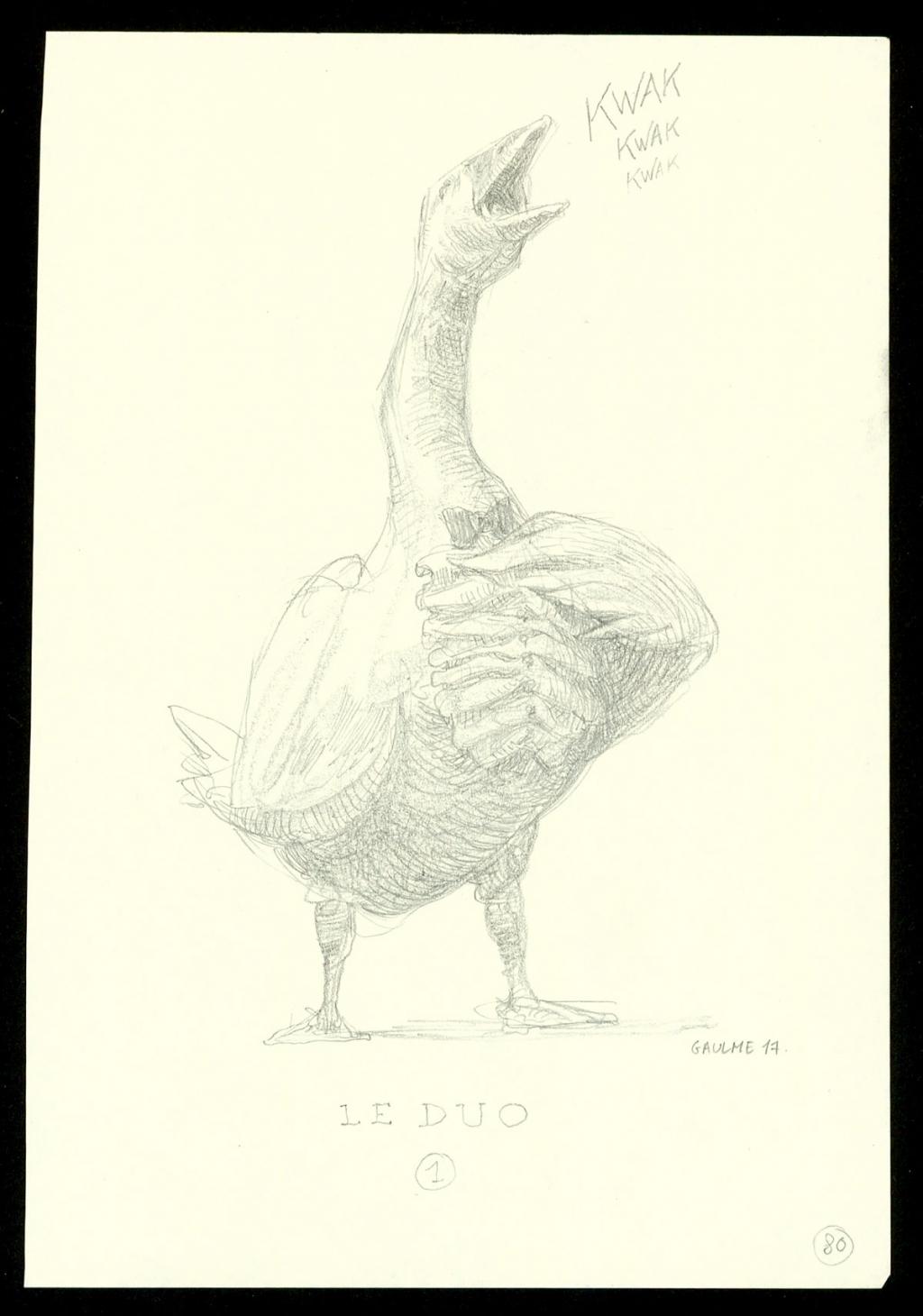 Crayonné original : le Duo - Armel Gaulme - Mine de plomb sur papier - 3939