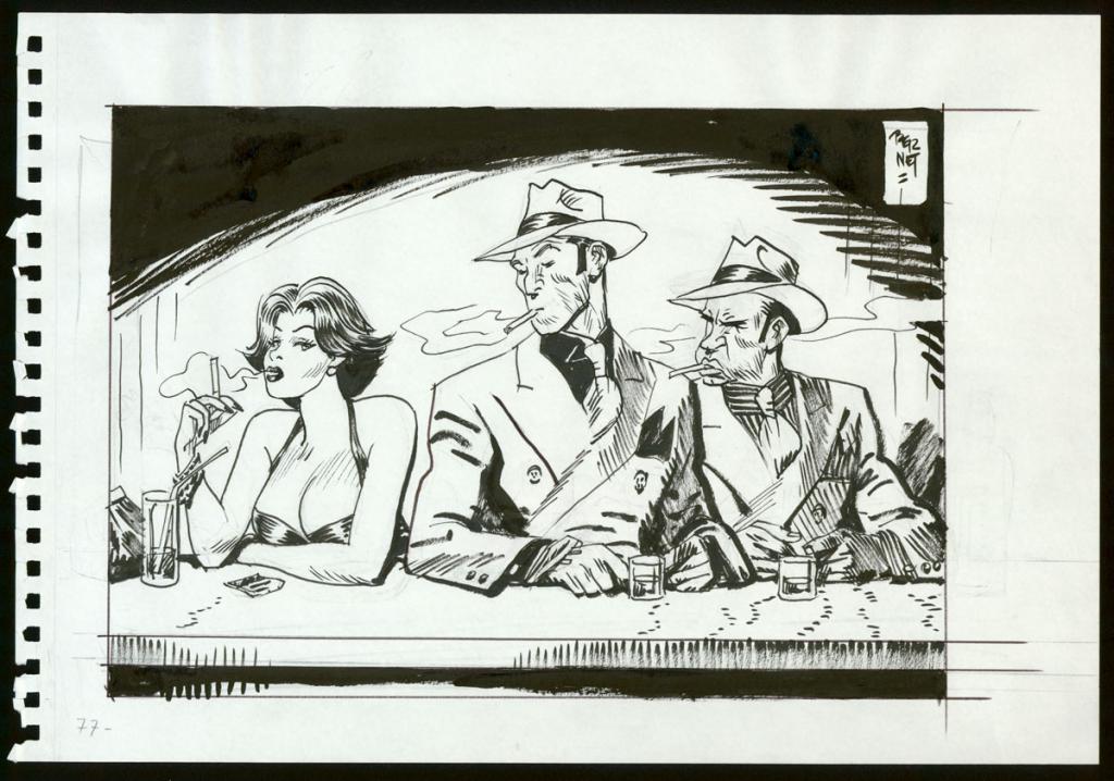 Illustration originale - Jordi Bernet - Encre de Chine et mine de plomb sur papier - 3967
