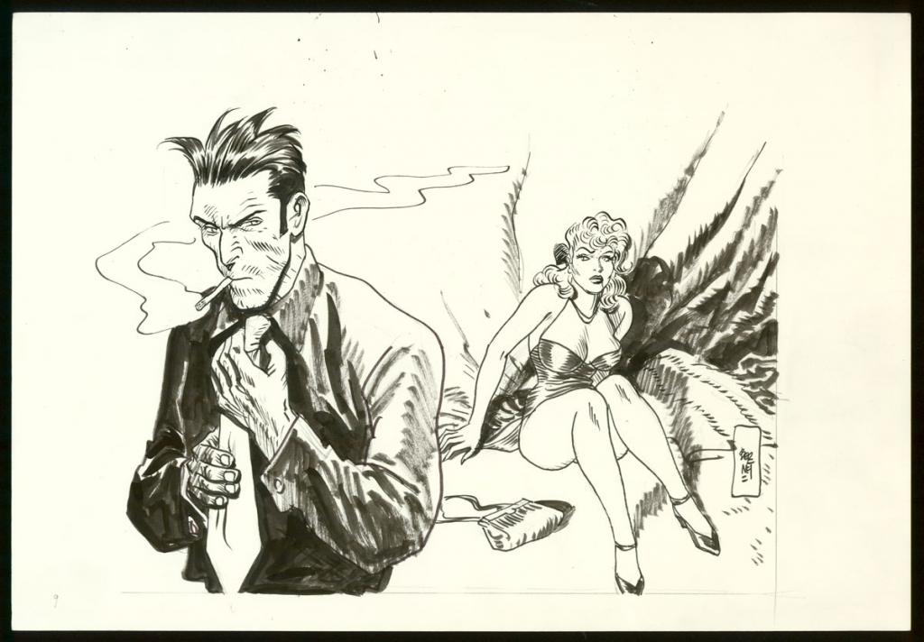 Illustration originale - Jordi Bernet - Encre de Chine et mine de plomb sur papier - 3970