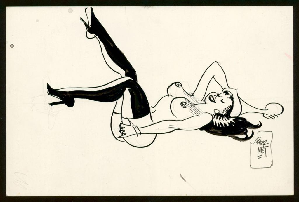 Illustration originale - Jordi Bernet - Encre de Chine et mine de plomb sur papier - 3975