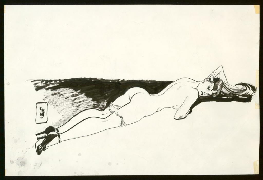 Illustration originale - Jordi Bernet - Encre de Chine et mine de plomb sur papier - 3976