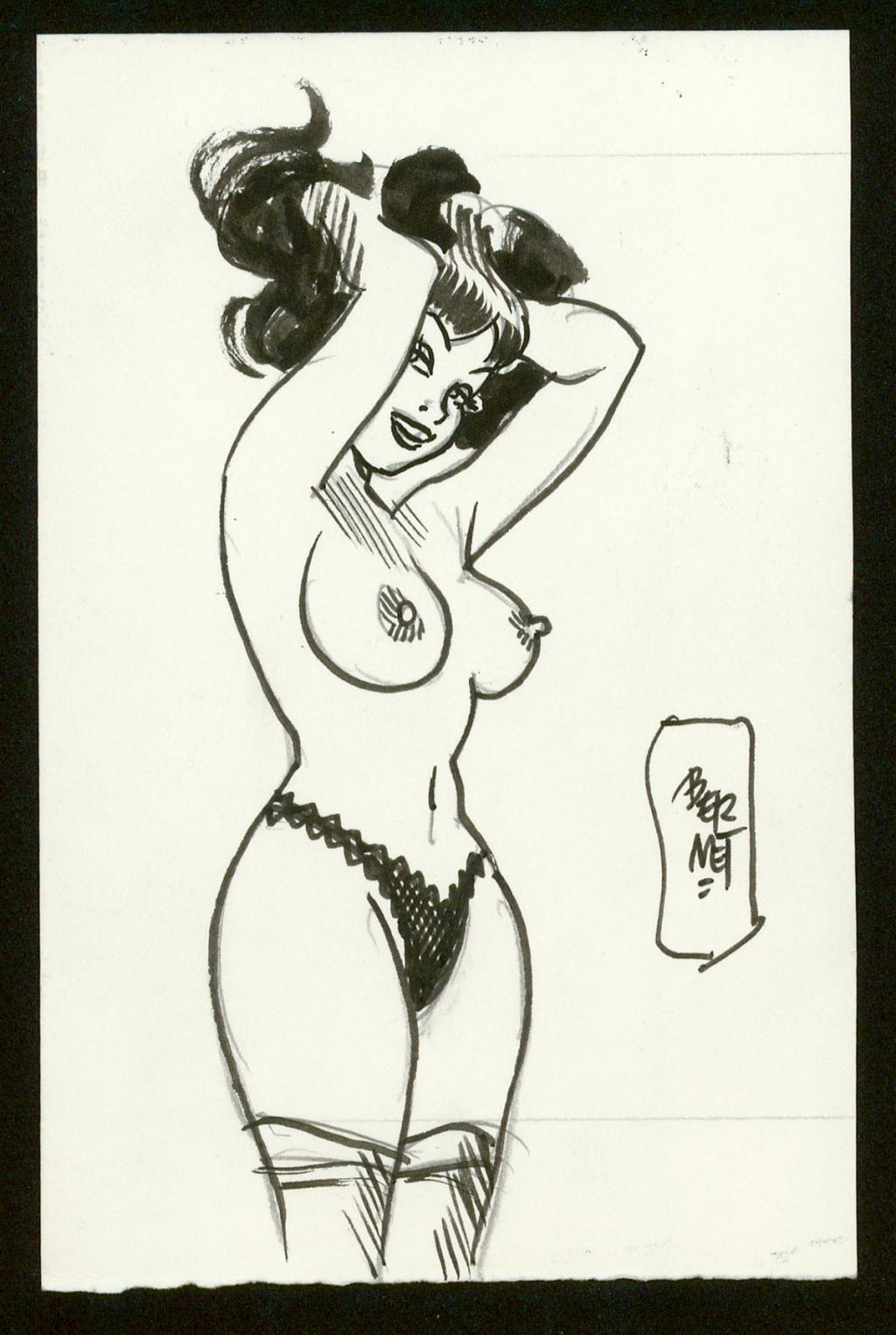 Illustration originale - Jordi Bernet - Encre de Chine et mine de plomb sur papier - 3981