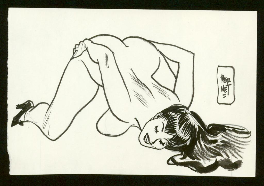 Illustration originale - Jordi Bernet - Encre de Chine et mine de plomb sur papier - 3982