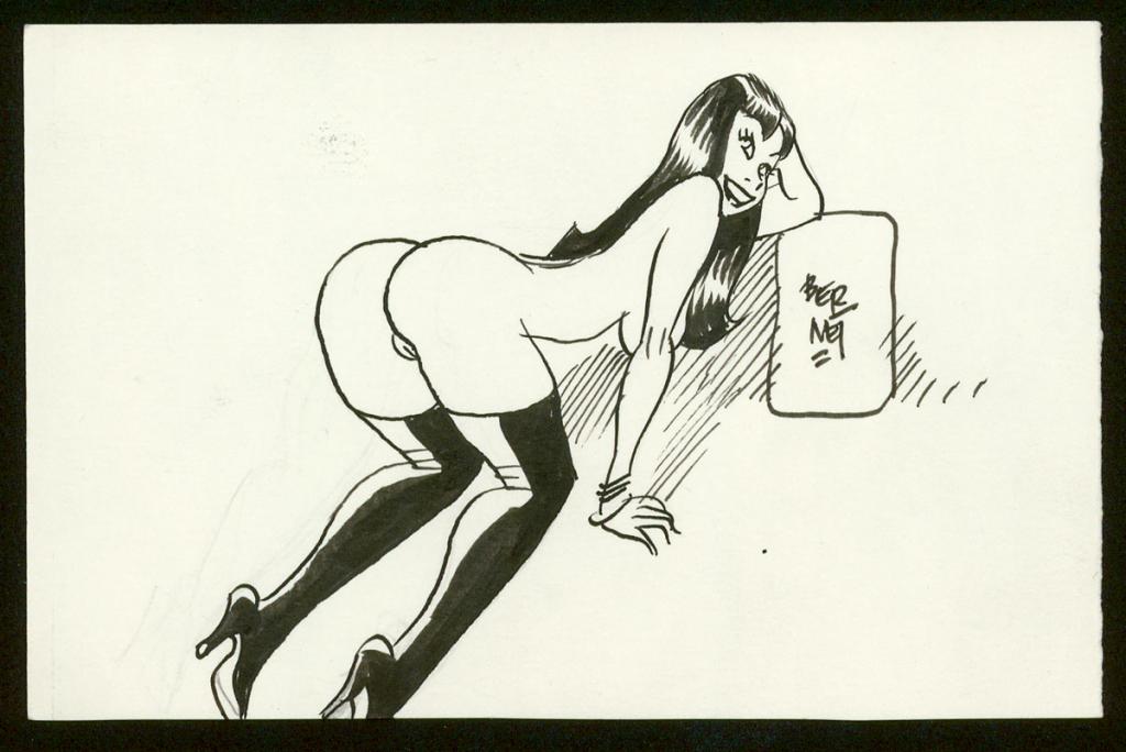 Illustration originale - Jordi Bernet - Encre de Chine et mine de plomb sur papier - 3983