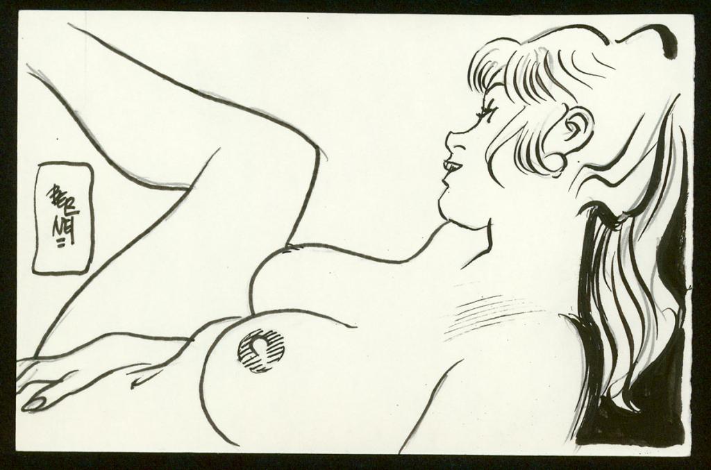 Illustration originale - Jordi Bernet - Encre de Chine et mine de plomb sur papier - 3984