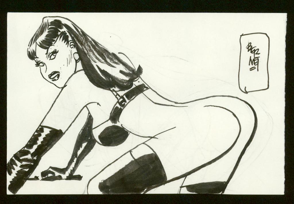 Illustration originale - Jordi Bernet - Encre de Chine et mine de plomb sur papier - 5560