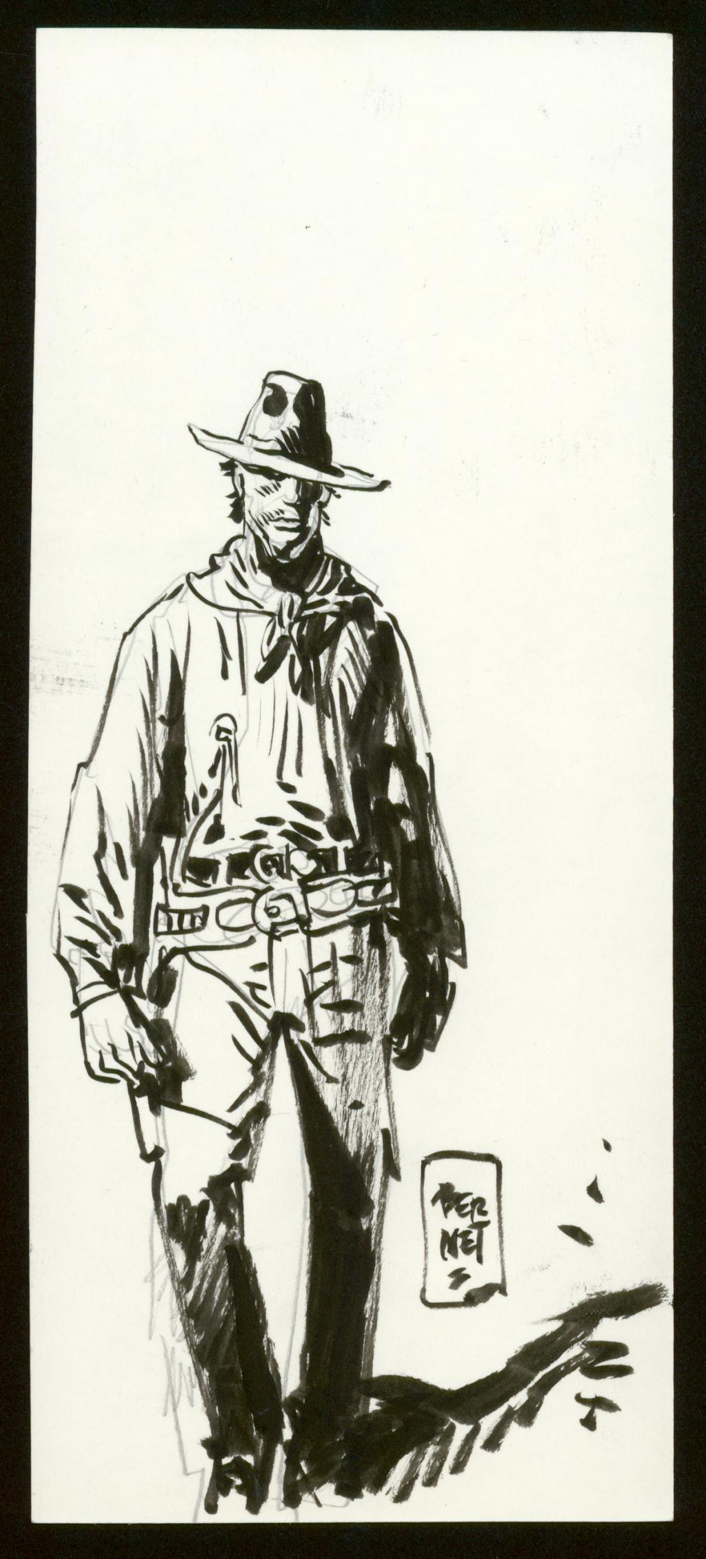 Illustration originale - Jordi Bernet - Encre de Chine et mine de plomb sur papier - 3987