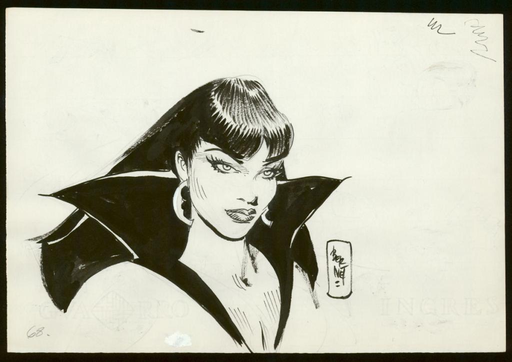 Illustration originale - Jordi Bernet - Encre de Chine et mine de plomb sur papier - 3989