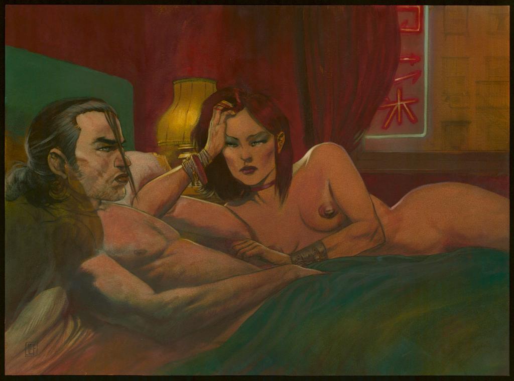 Illustration originale réalisée d'après la bd réalisée d'après une idée de Walter Hill. Tâche sur le "O" de Wong - Jef - Technique mixte - 3964