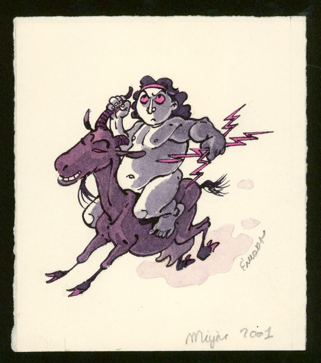 illustration originale - F'murr - Aquarelle et encre de Chine sur papier - 3710