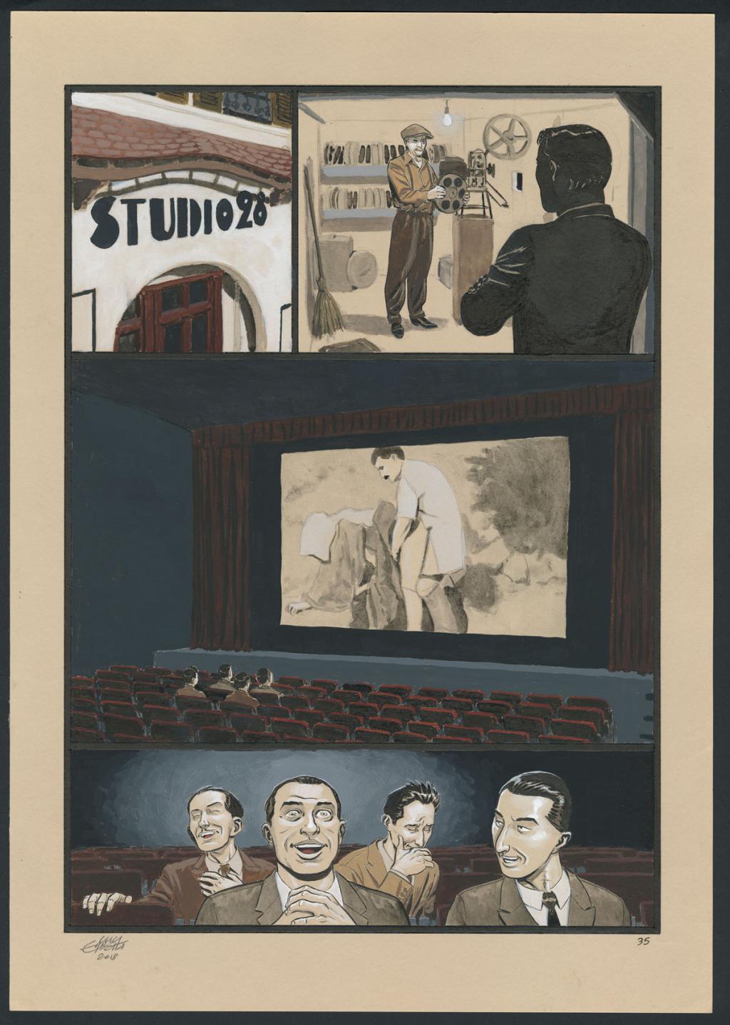 Planche originale 35 - Erbetta Luca - Gouache et encre de Chine - 4073