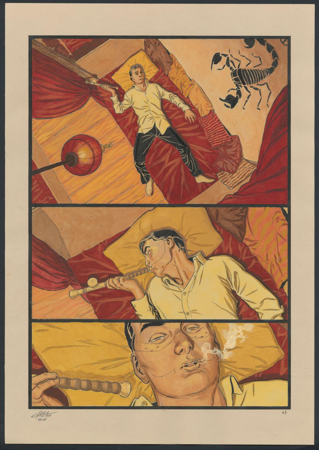 Planche originale 43 - Erbetta Luca - Gouache et encre de Chine - 4071