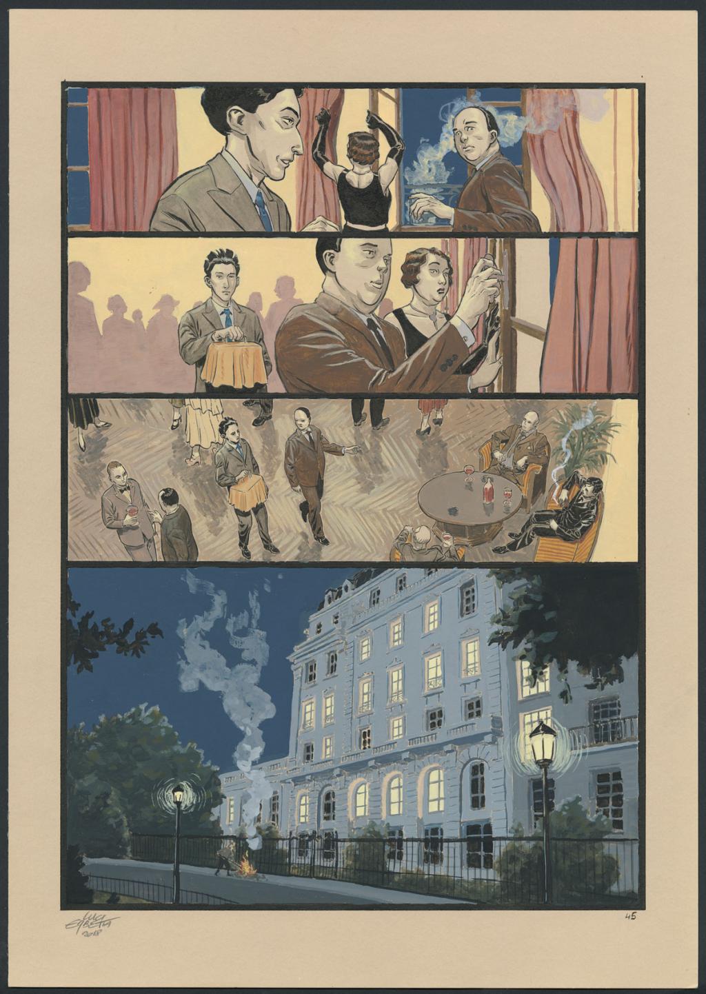 Planche originale 45 - Erbetta Luca - Gouache et encre de Chine - 4070