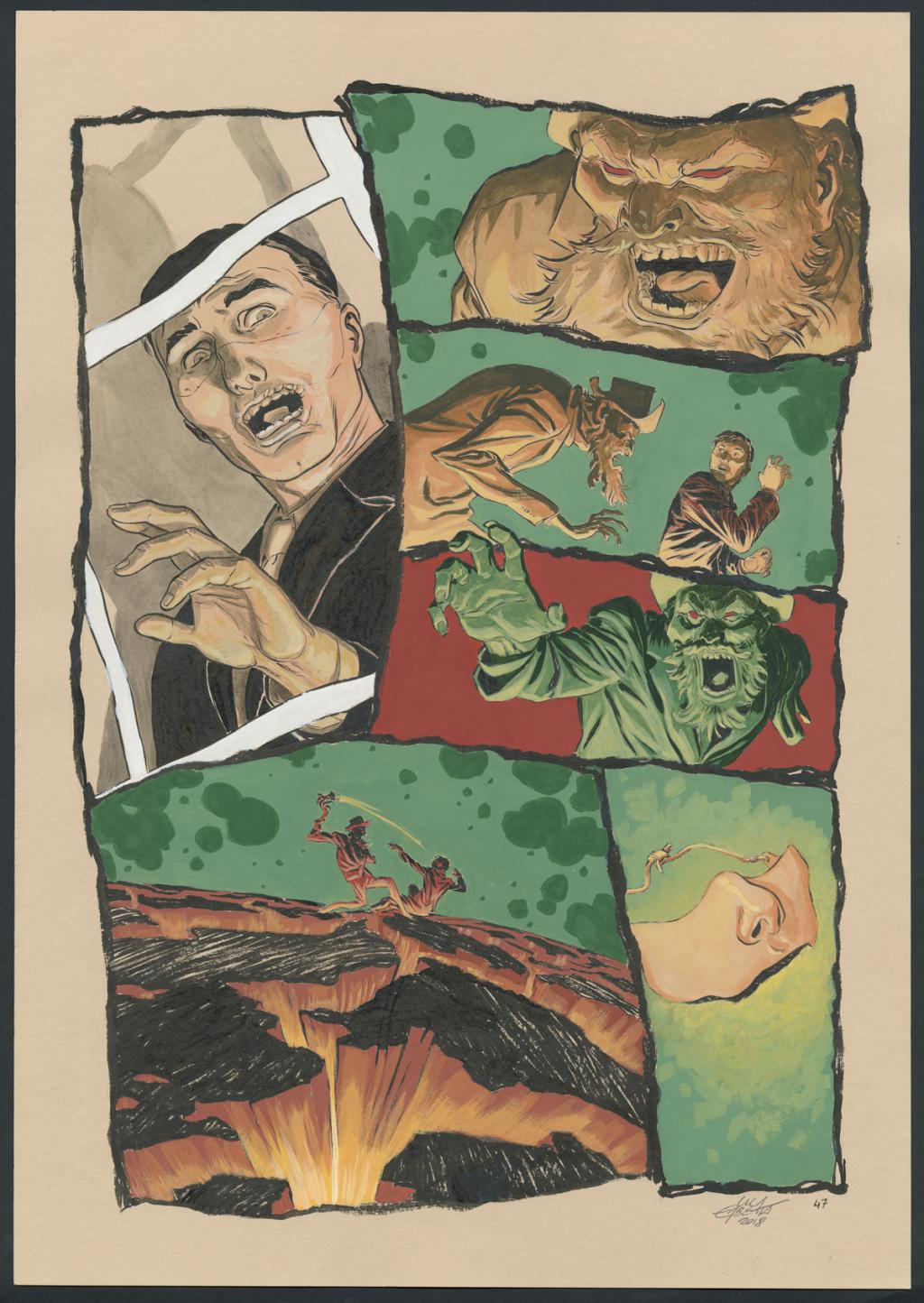 Planche originale 47 - Erbetta Luca - Gouache et encre de Chine - 4068