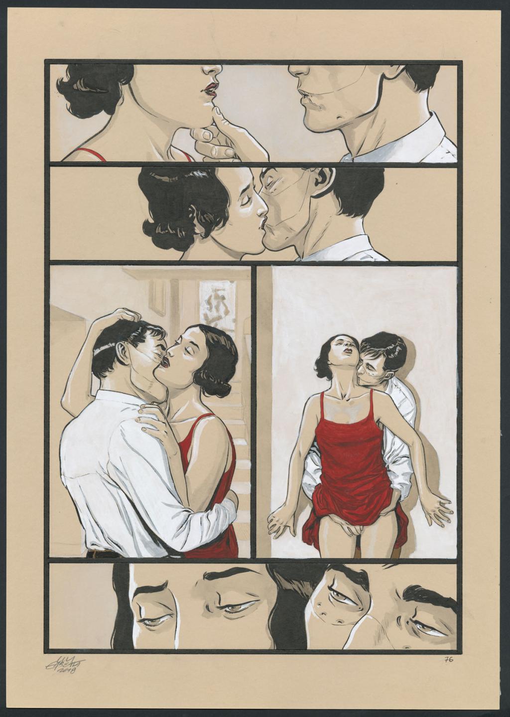 Planche originale 76 - Erbetta Luca - Gouache et encre de Chine - 4310