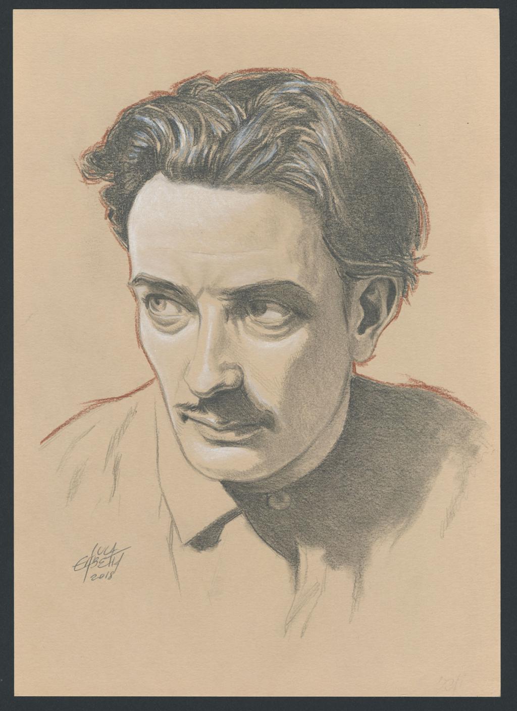 Illustration originale - portrait de Salvador Dali - Erbetta Luca - Technique mixte - 4309