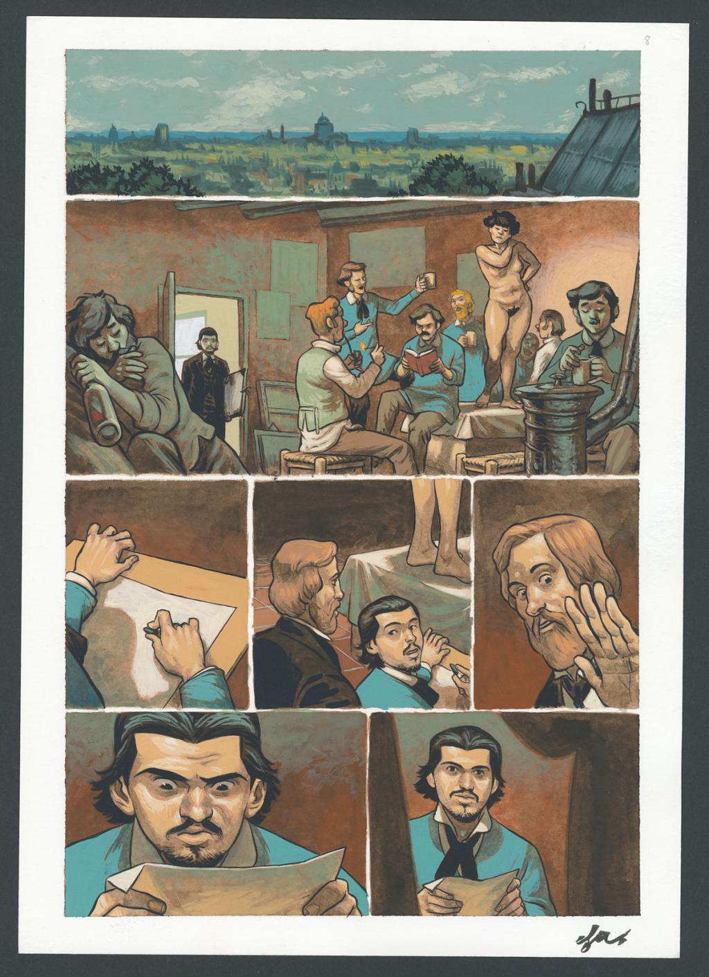 Planche originale n°8 - Efa - Gouache sur papier - 4224