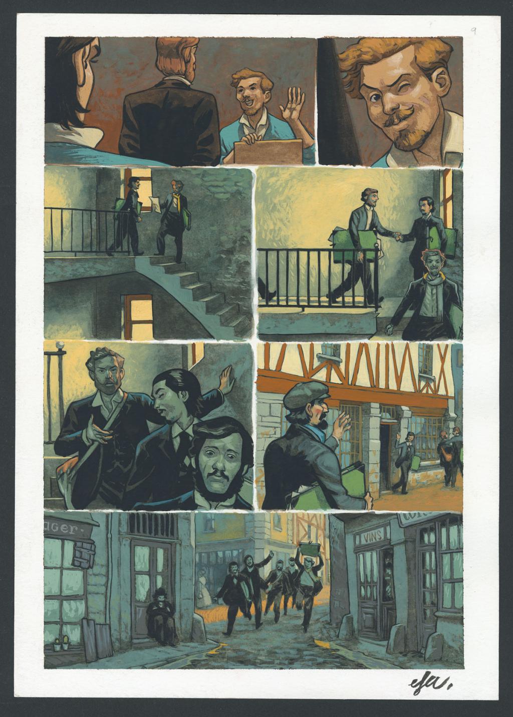 Planche originale n°9 - Efa - Gouache sur papier - 4223