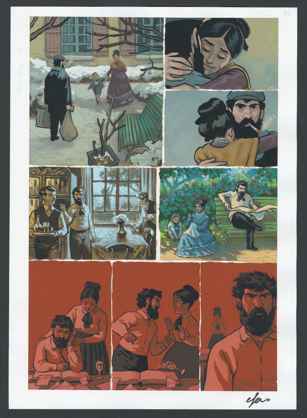 Planche originale n°54 - Efa - Gouache sur papier - 4211