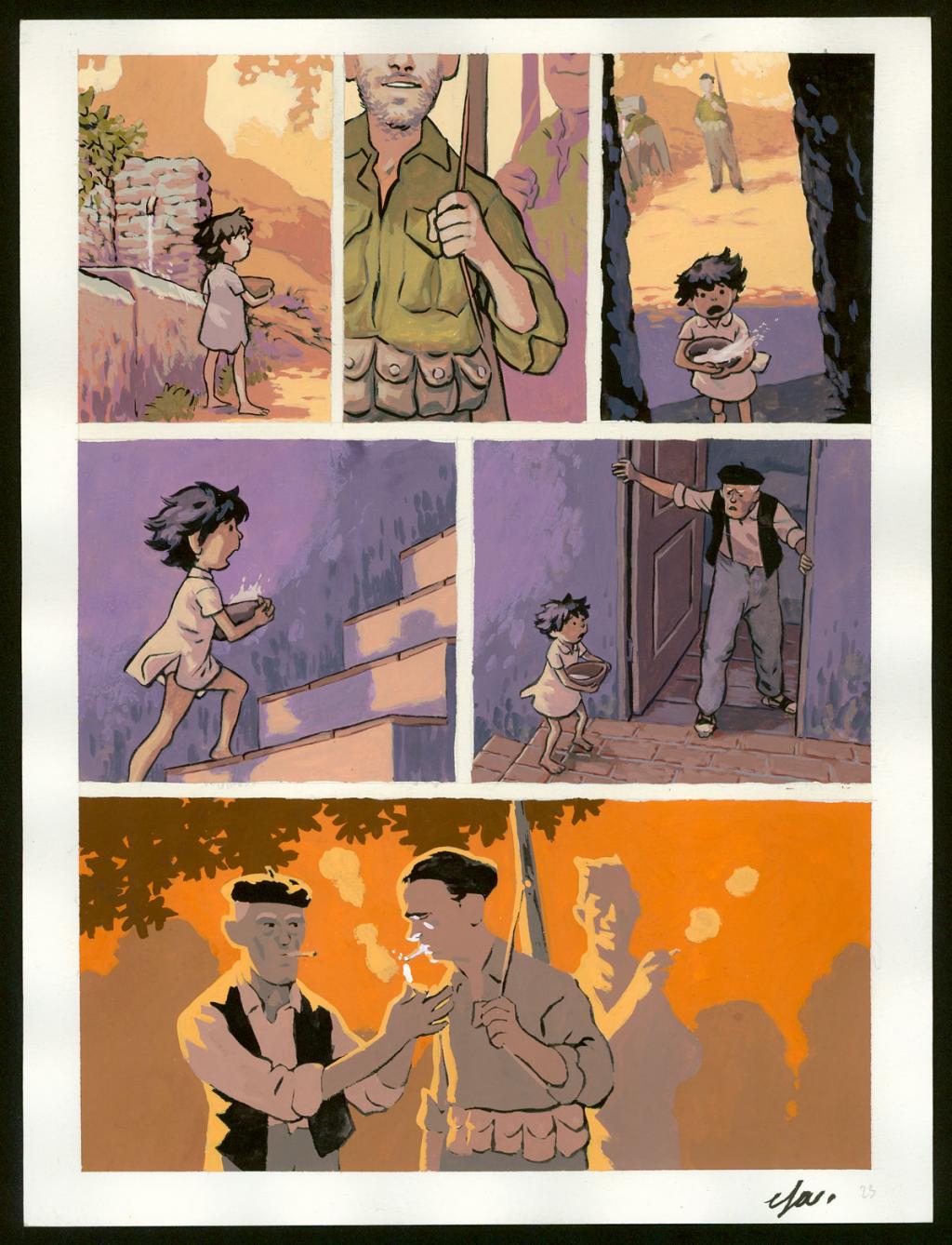 Planche originale n°23 - Efa - Gouache sur papier - 4204