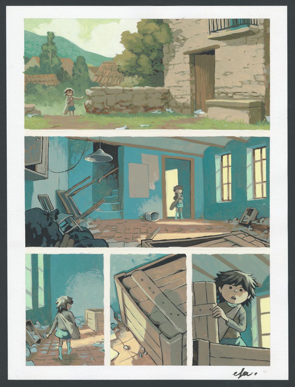 Planche originale n°41 - Efa - Gouache sur papier - 4202