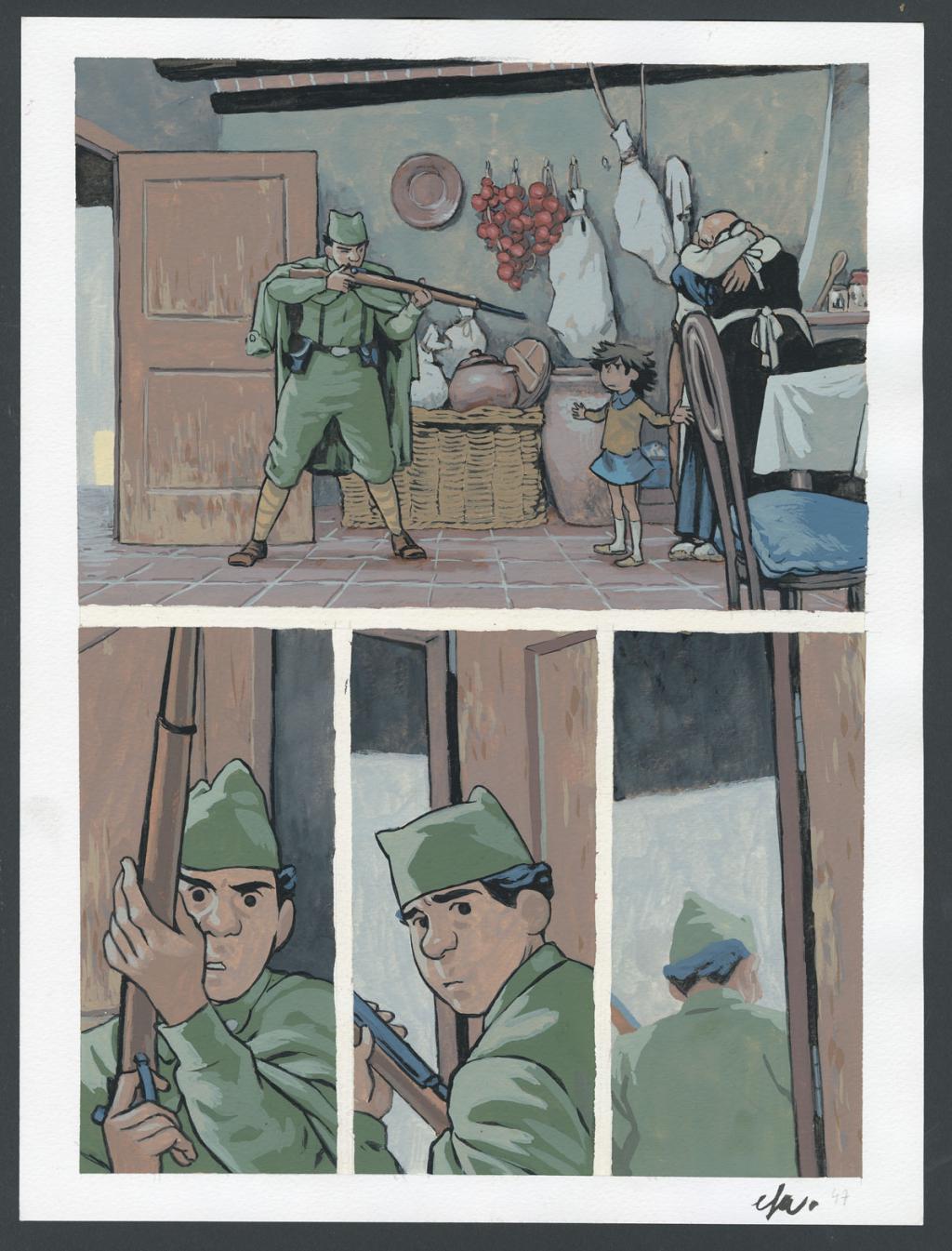 Planche originale n°47 - Efa - Gouache sur papier - 4199