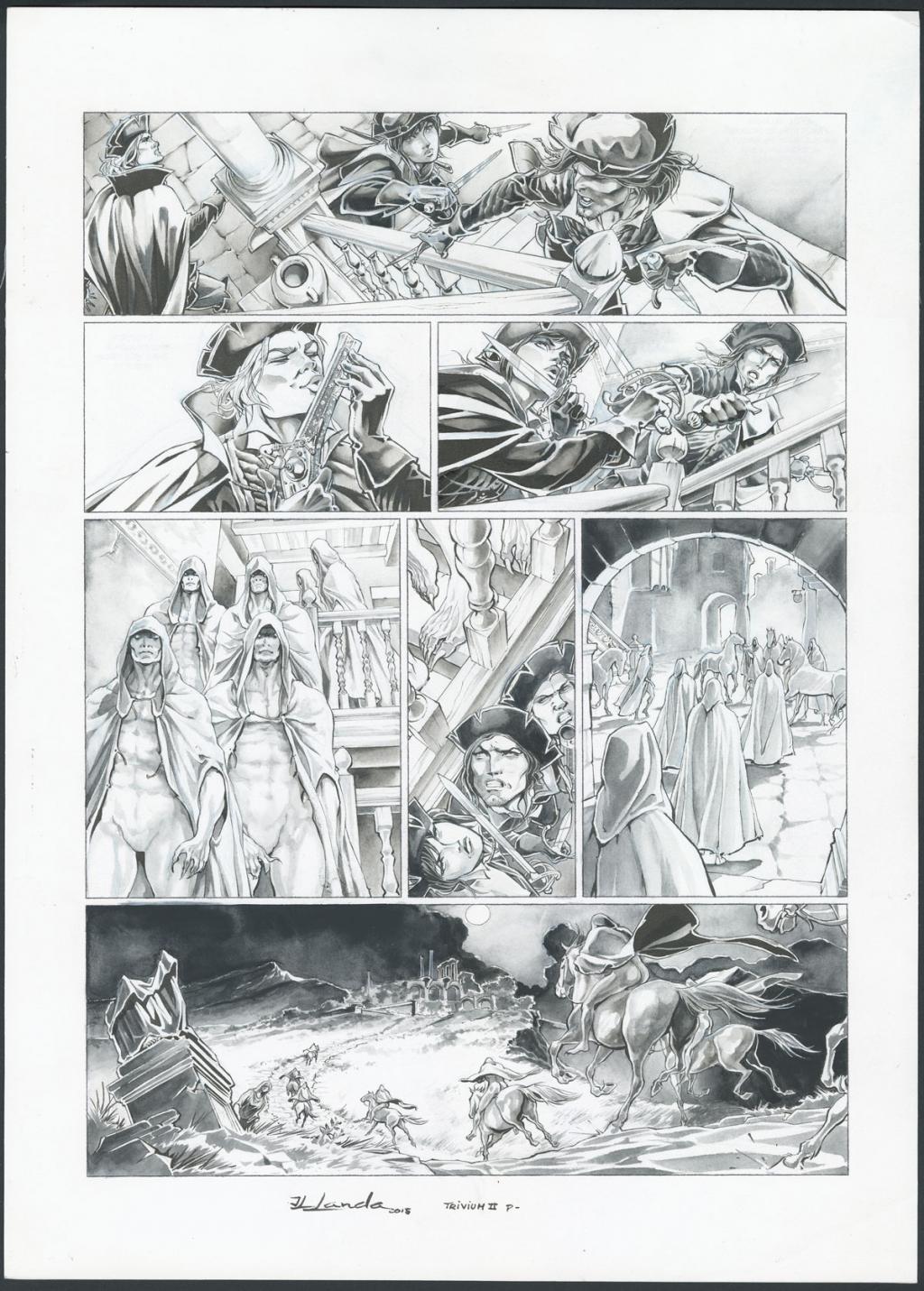 Planche originale 29 - Juan Luis Landa - Encre de Chine et lavis sur papier - 4167