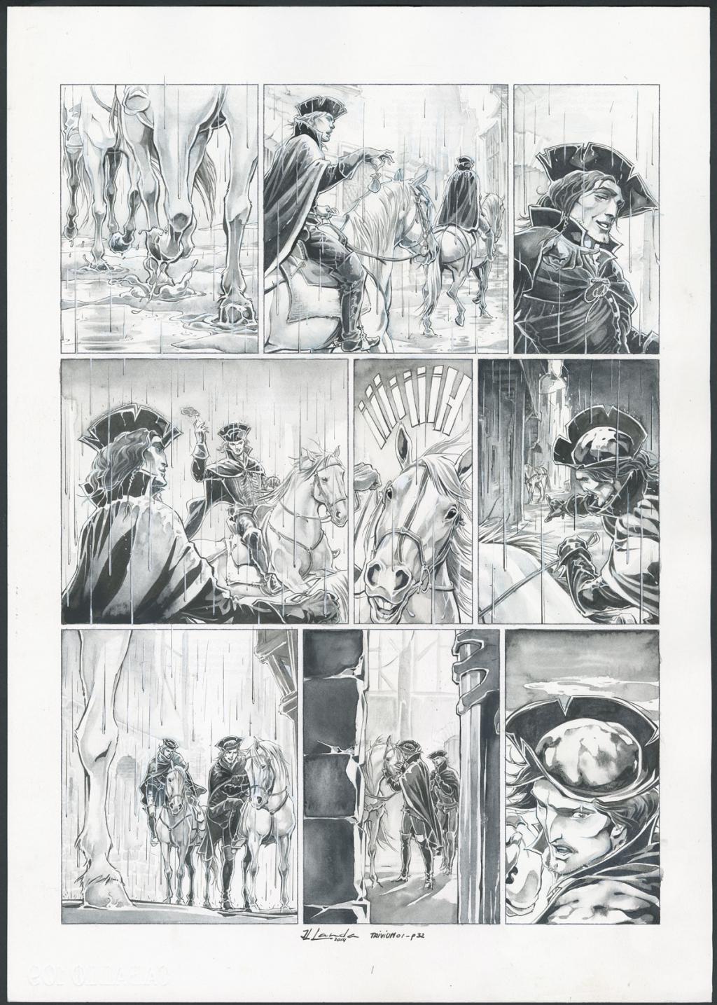 Planche originale 32 - Juan Luis Landa - Encre de Chine et lavis sur papier - 4182